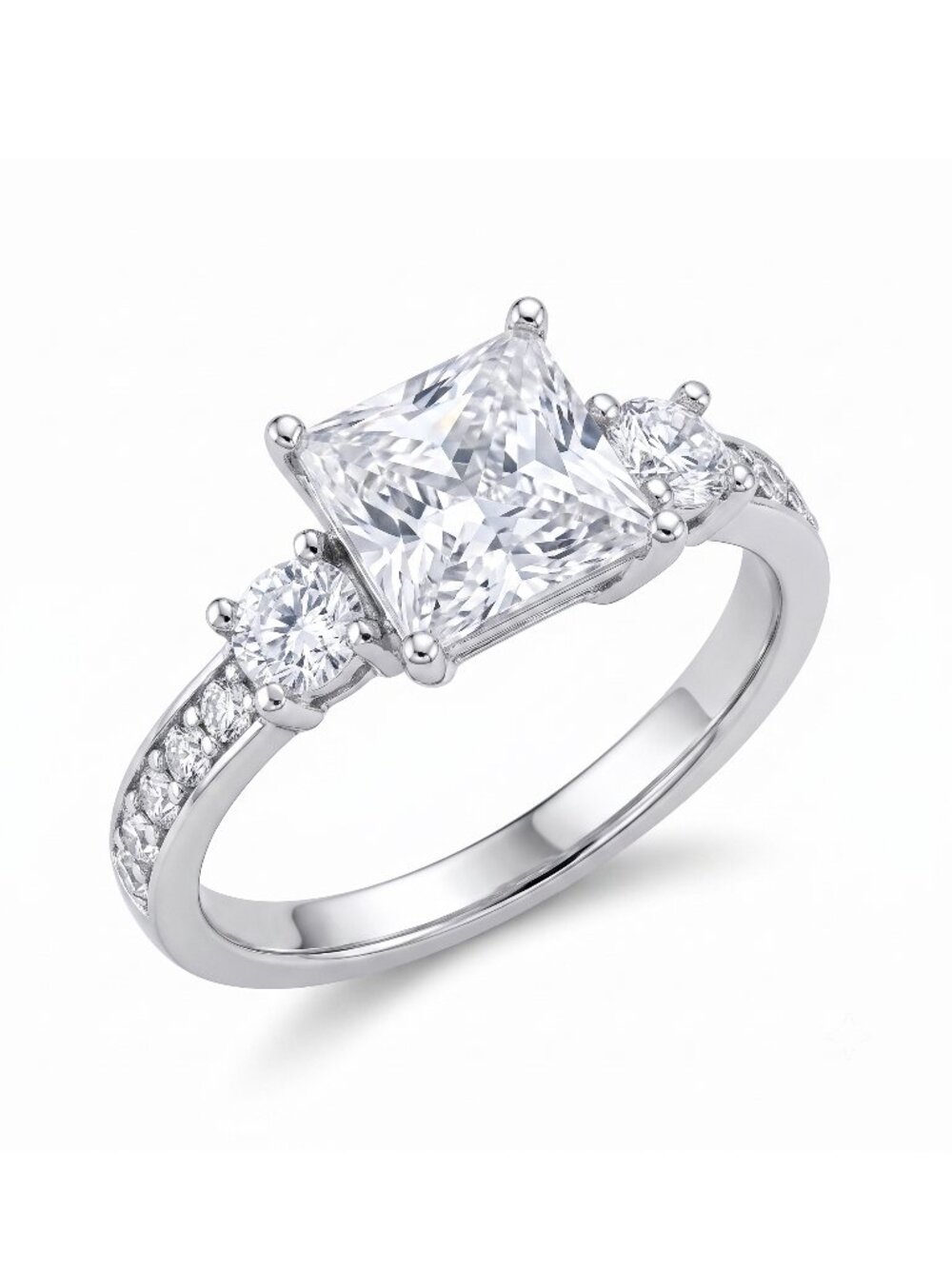 Princess Cut Sterling Silver 925 Engagement, Charmed Aroma Wedding Ring